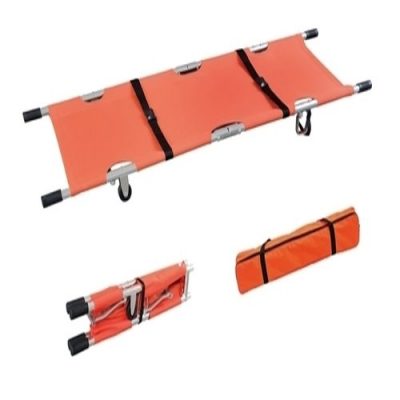 Folding Emergency Stretcher (Two Fold) Color Orange