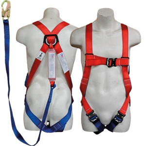 Safety Harness Full Body with Shock Absorbing Lanyard